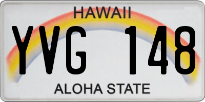 HI license plate YVG148