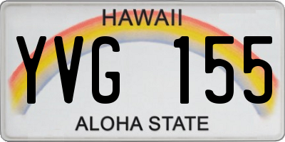 HI license plate YVG155
