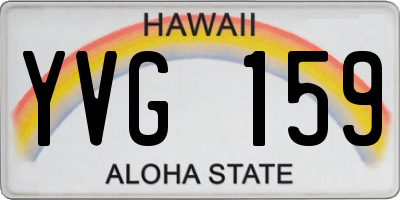 HI license plate YVG159