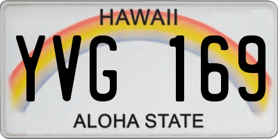 HI license plate YVG169