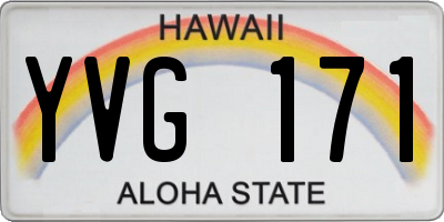 HI license plate YVG171