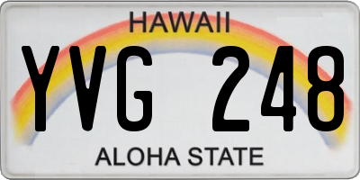 HI license plate YVG248