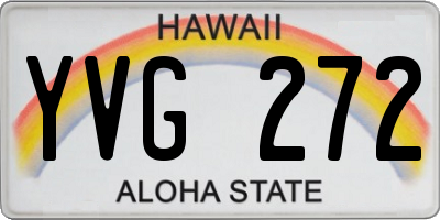 HI license plate YVG272