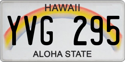 HI license plate YVG295