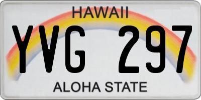 HI license plate YVG297