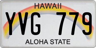 HI license plate YVG779
