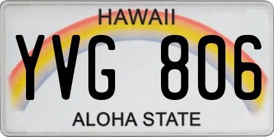 HI license plate YVG806