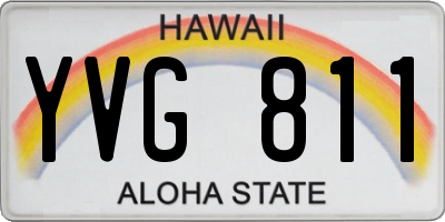 HI license plate YVG811