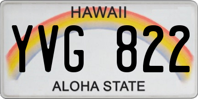 HI license plate YVG822