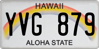 HI license plate YVG879
