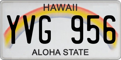 HI license plate YVG956