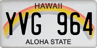 HI license plate YVG964