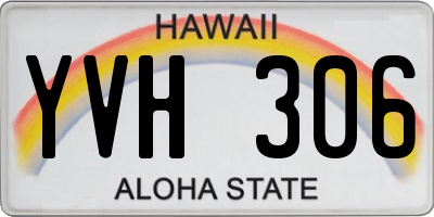 HI license plate YVH306