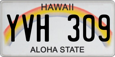 HI license plate YVH309