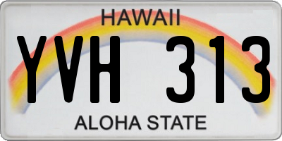 HI license plate YVH313