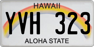 HI license plate YVH323