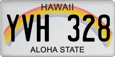 HI license plate YVH328
