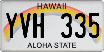 HI license plate YVH335