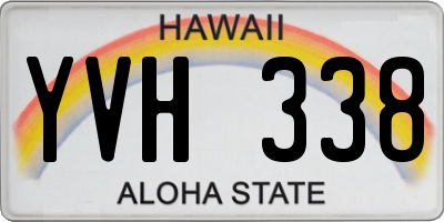 HI license plate YVH338