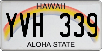 HI license plate YVH339