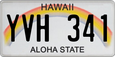 HI license plate YVH341