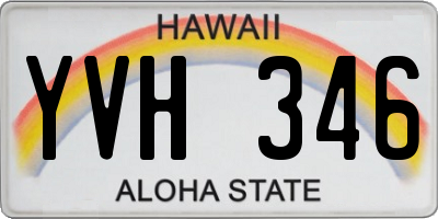 HI license plate YVH346
