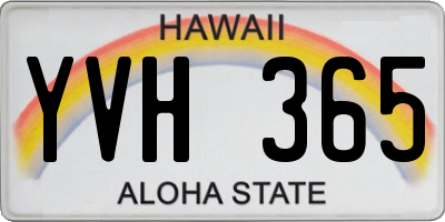 HI license plate YVH365