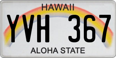 HI license plate YVH367
