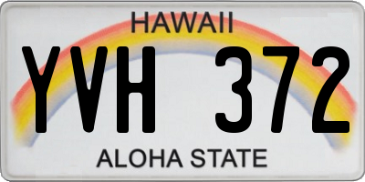 HI license plate YVH372