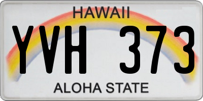 HI license plate YVH373