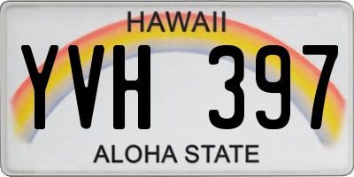 HI license plate YVH397