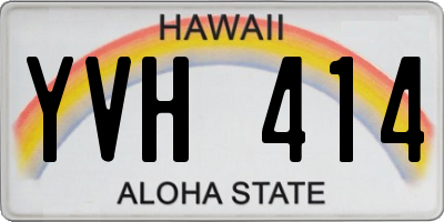 HI license plate YVH414
