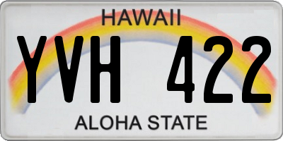 HI license plate YVH422