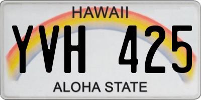 HI license plate YVH425