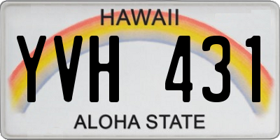 HI license plate YVH431
