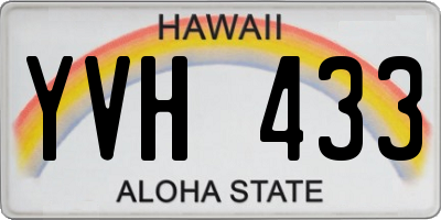 HI license plate YVH433