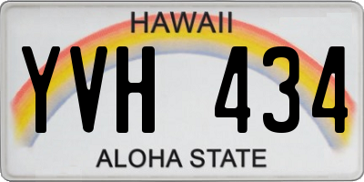 HI license plate YVH434