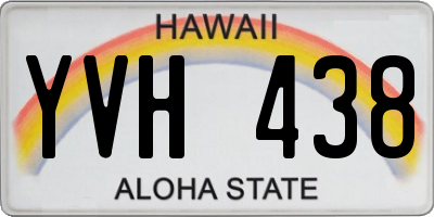 HI license plate YVH438