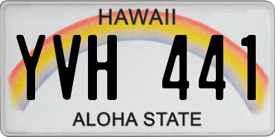 HI license plate YVH441