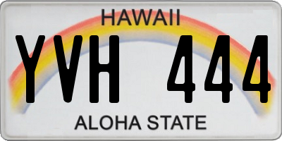 HI license plate YVH444