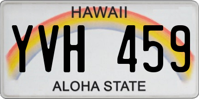 HI license plate YVH459