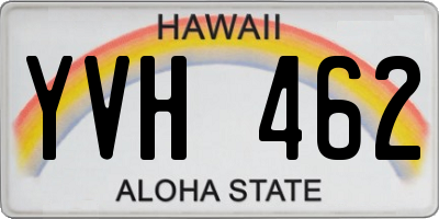 HI license plate YVH462