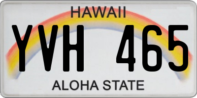 HI license plate YVH465
