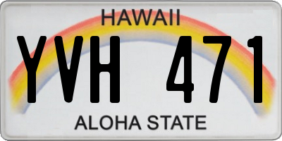 HI license plate YVH471