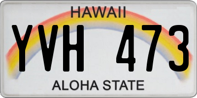 HI license plate YVH473