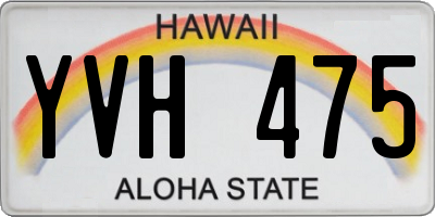 HI license plate YVH475