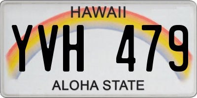 HI license plate YVH479