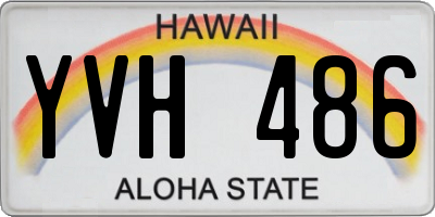HI license plate YVH486