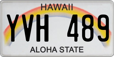 HI license plate YVH489
