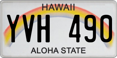 HI license plate YVH490